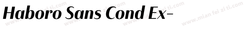 Haboro Sans Cond Ex字体转换